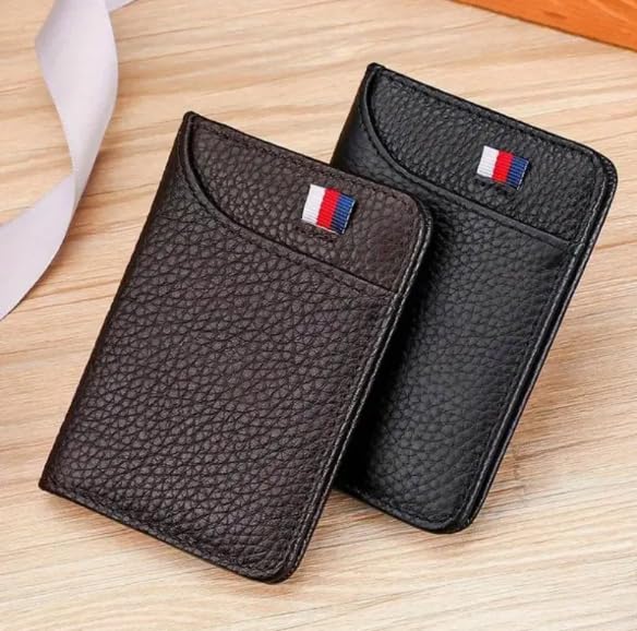 Wallet for Men, Men's Minimalism Faux Leather Credit Card Wallet, Men'S Fashion Soft Thin ID Card Holder, Slim Small Business Cards Cases Holder (Coffee)2