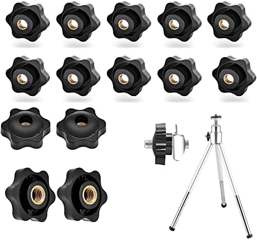 14 Pcs Female Knob ScrewsM6 x 32 mm Handle Nut Internal Thread Through Hole Star Head Screw Tensioning Knob GripFor Machinery, Industry, Furniture, Electronic Equipment