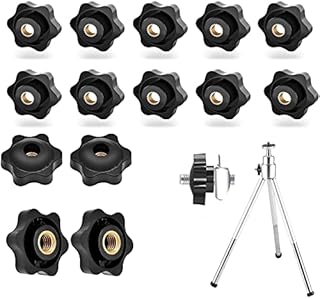 14 Pcs Female Knob ScrewsM6 x 32 mm Handle Nut Internal Thread Through Hole Star Head Screw Tensioning Knob GripFor Machinery, Industry, Furniture, Electronic Equipment