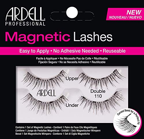 Ardell Magnetic Series, magnetische Wimpern aus Echthaar, das Original, langlebig und wiederverwendbar Lashes anbringen ohne Klebstoff (Double 110)