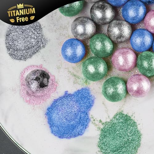 NiHome Essbarer Glitzer für Getränke Luster Staub Metallische Lebensmittel Dekorieren Edible Glitter für Wein Kuchen Süßigkeiten Dessert Bäckerei Vegan Titanfrei (5g/0.18oz,Blau)