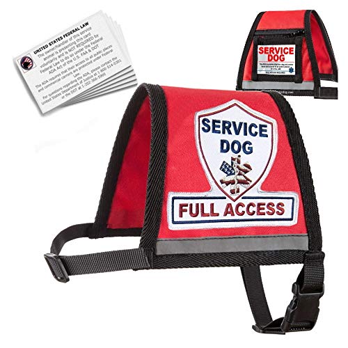 Complete Service Dog Vest with Exclusive Patch, ID Badge and Zipper Pocket (23