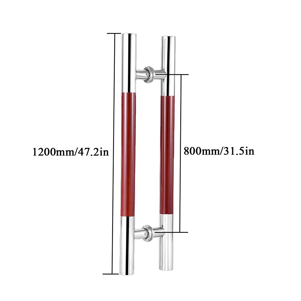 Maniglia per porta scorrevole per porta del fienile Ferramenta per porta, maniglia a tubo tondo in acciaio inossidabile resistente Maniglia per porta in vetro per hotel semplice per ufficio