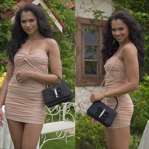 Image of Women's Evening Bag Bridal Party Clutch Purses Cocktail Prom Handbags with Patent Leather