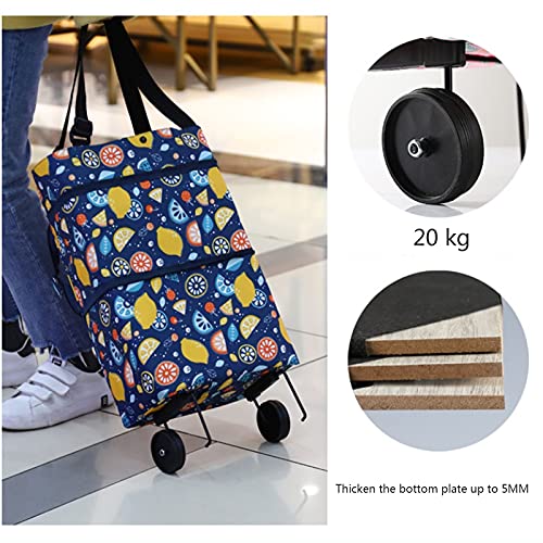 TTWLJJ Faltbarer Einkaufstrolley, Mit Rollen, Leichter Einkaufswagen Mini Leiser Einkaufswagen Multifunktionaler… – Bild 8