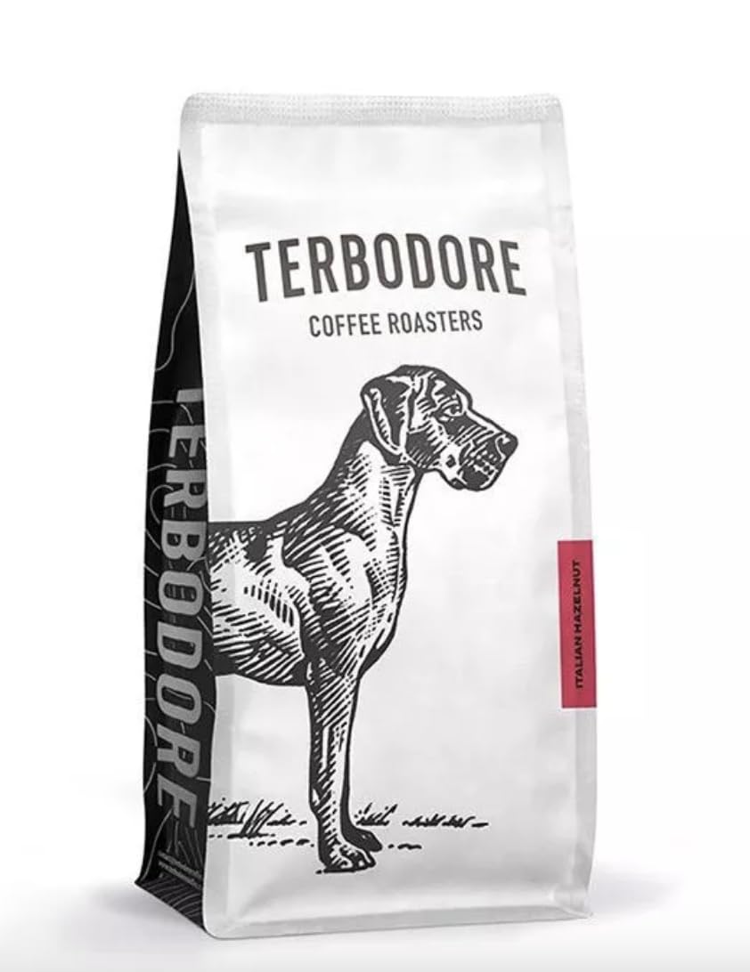 TerbodoreItalian Hazelnut Coffee Beans | 1kg Bag | Delicious Nut Flavoured Bean | Subtle Nutty Aroma | Premium Grade Whole Bean | Medium Roast | Home or Cafe | Hazelnut Coffee Beans