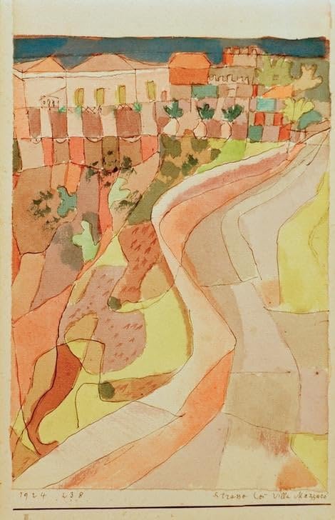 Impression d'art Rue de la Villa Mazzaro de Paul Klee sur toile haut de gamme