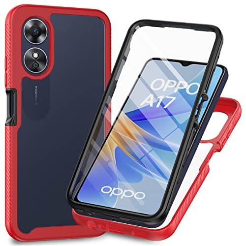 XINNI Case for OPPO A17 4G, 360 Degree Shockproof Protective All-Round Protection with Built-in Screen Protector