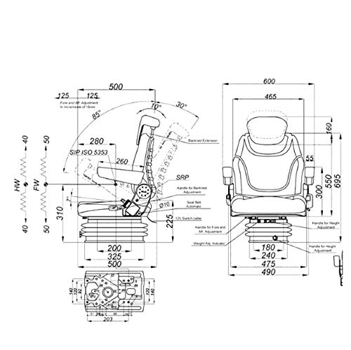 Sleeppersstoel Tractorstoel Basic Star stof zwart - Image 8