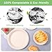 Kifmurase 150Pcs Compostable Paper Plates and Bowls Set, 7 Inch 9 Inch Disposable Paper Plates, 12OZ Bowls for Party Dinner, Bagasse Natural Eco-Friendly Sugarcane 4