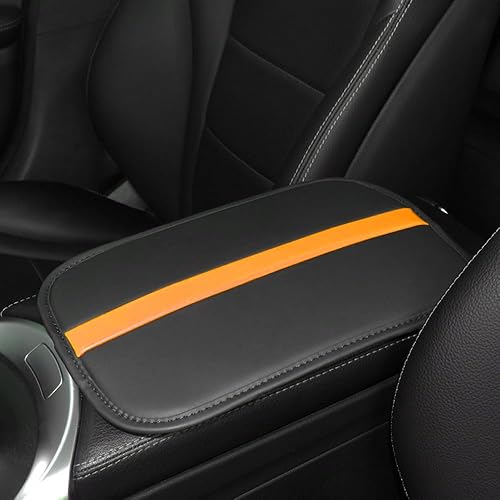 Miniatura 9 de MINGZAIQIPEI Tapete para reposabrazos de automóvil, funda de cuero sintético, cubierta de consola central universal, impermeable, accesorios