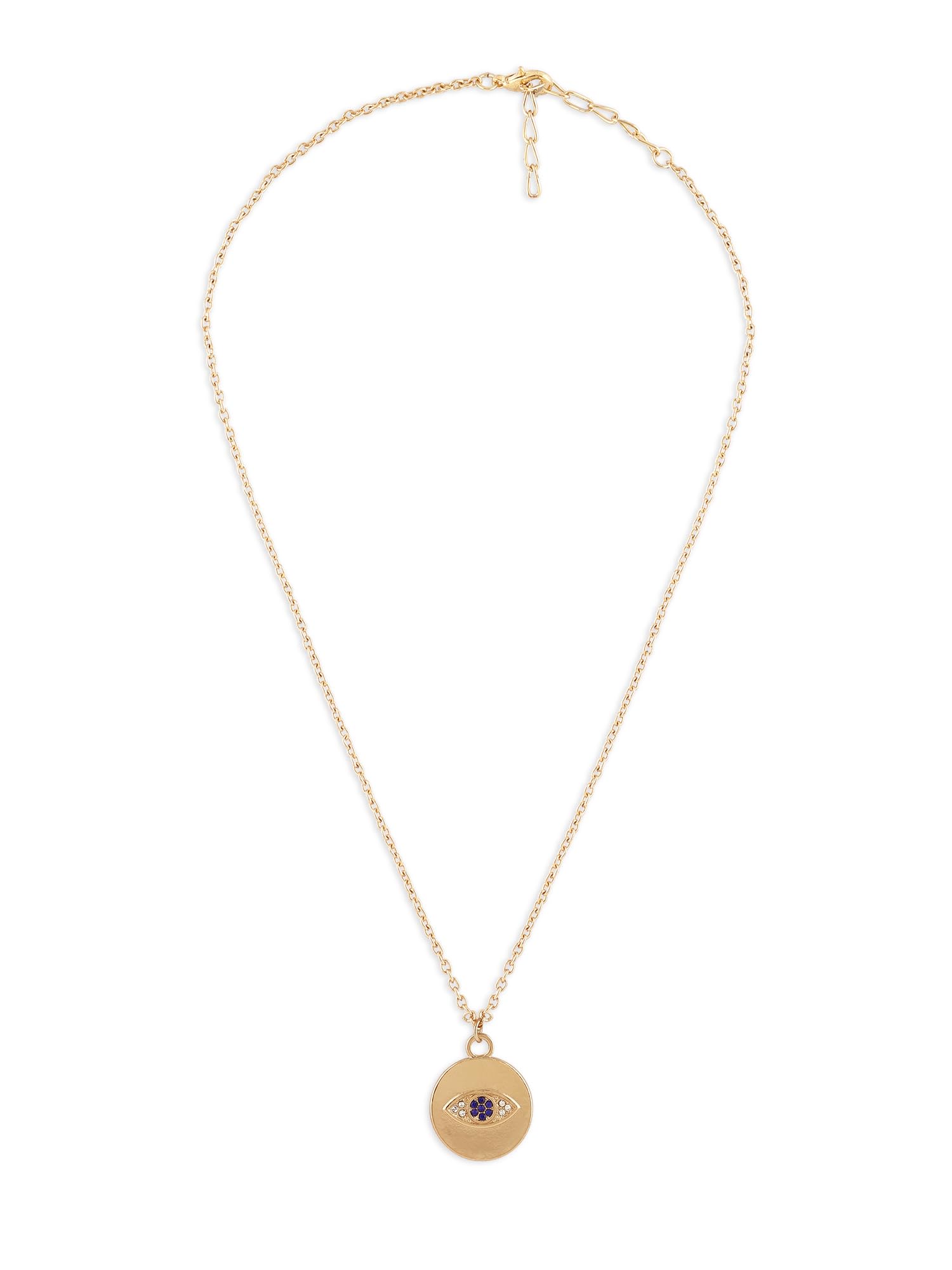 ZAVERI PEARLS Blue Dazzling Austrian Diamonds Contemporary Evil Eye Pendant & Chain For Women-ZPFK17206 (B0CRRMFJL5) Amazon Price History, Amazon Price Tracker