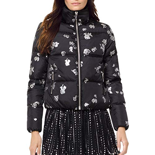 MICHAEL Michael Kors Womens Winter Down Puffer Jacket Black XS