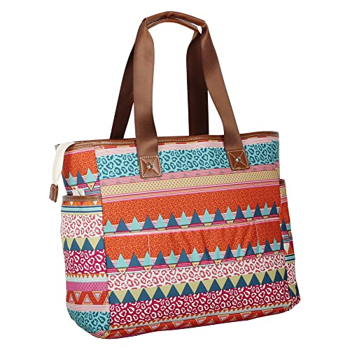 Image of Lily Bloom Pattern Handbag for Women, Large Capacity Tote Bag Satchel Shoulder Bag