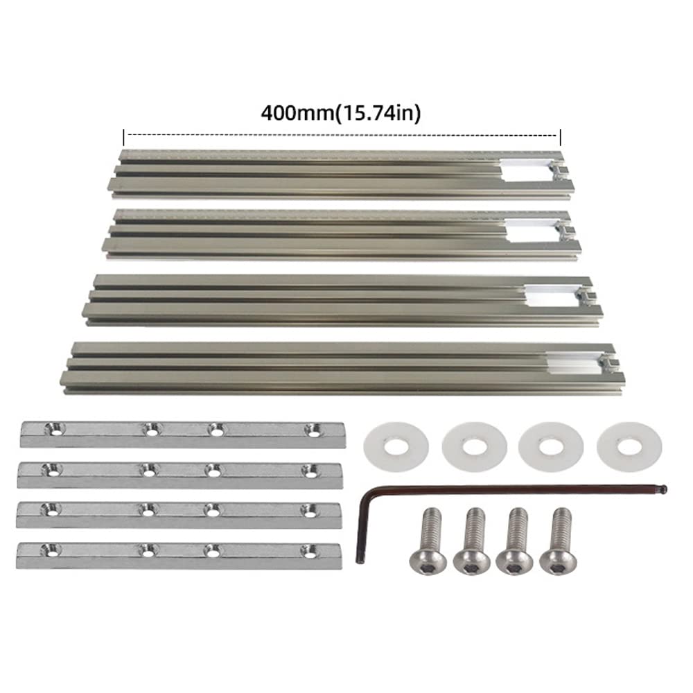 Dioche de Guía de Riel para Carpintería - Máquina de Corte de Aleación de Aluminio Kit de Riel Guía de Grabado con Ranura de Fresado para Carpintería de Precisión Opciones de Longitud de 600 Mm/500