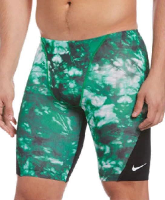 Nike Men's Hydrastrong Tie Dye Print Jammer Swimsuit-Court Green (Size 22)