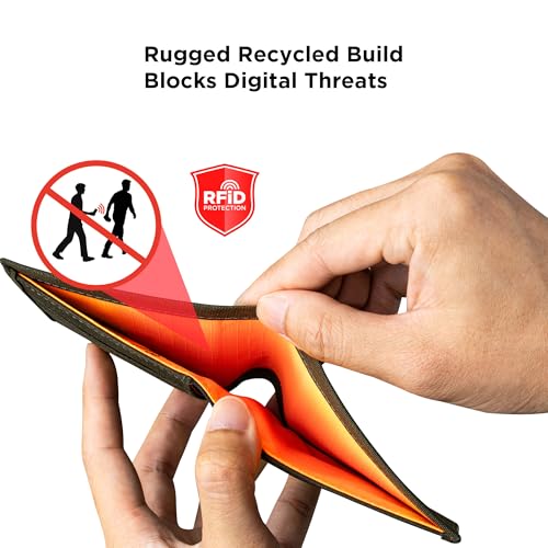 Image of ALPAKA Ark Bifold Wallet RFID Blocking Mens Wallet | Minimalist Front Pocket Wallet for Men Daily Use, Magnetic Closure, Holds 8-12 Cards Plus Cash, Axoflux 300D