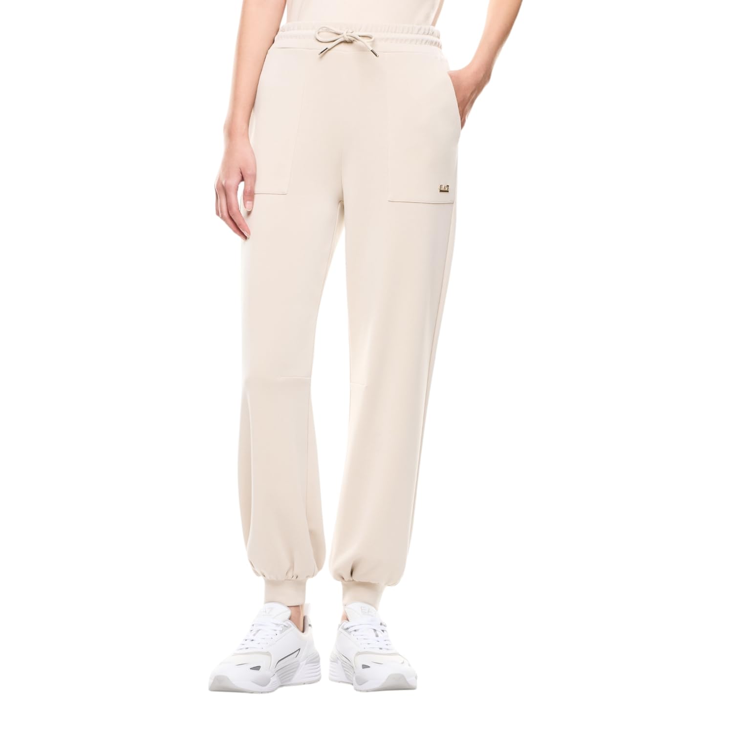 Emporio Armani EA7 damskie spodnie do biegania Core Lady Interlock z mieszanką modalną, rozciągliwe, 7W000193