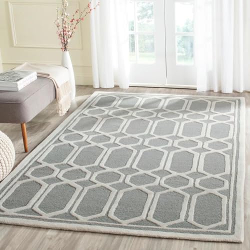 Image of Hand Tufted Wool Carpets Anti Shedding Rug Modern Carpets for Living Room Size 12x16 Feet