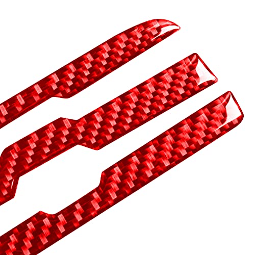 Image of NVCNX Genuine Premium Carbon Fiber Dashboard Center Airbrush Outlet Frame Line Trim Cover Sticker Decal Car Interior Accessories Compatible with Chevrolet Camaro 2010 2011 7PCS Red