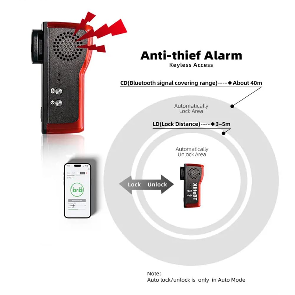 Luz Trasera Inteligente con Alarma De Ladrón Luz Trasera De Bicicleta Carga USB LED Luz De Advertencia Nocturna Bluetooth Alarma Antirrobo
