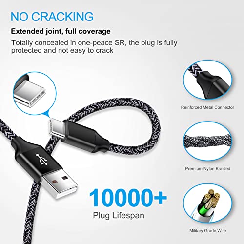 Andhot Car Charger Type C Fast Charger For Samsung Galaxy S24/S23/S22 Plus/S22 Ultra/S21 S20 Fe Z Flip 6/5/4/3 A53 A03S A13 A15 A54 A14 A12 A32 A71 S10 S9,Quick Charge 3.0 Rapid Car Adapter+3Ft Usb C Cable thumb #6
