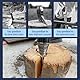 Ellxen Bohrkegel Holzspalter 32mm,Brennholzspalter Bohrer mit 3 Griff Kegelspalter,Abnehmbarer Brennholz Holzspalter Bohrer,für Holzspalter Brennholz Bohrmaschine Stufenbohrer Holzschneider