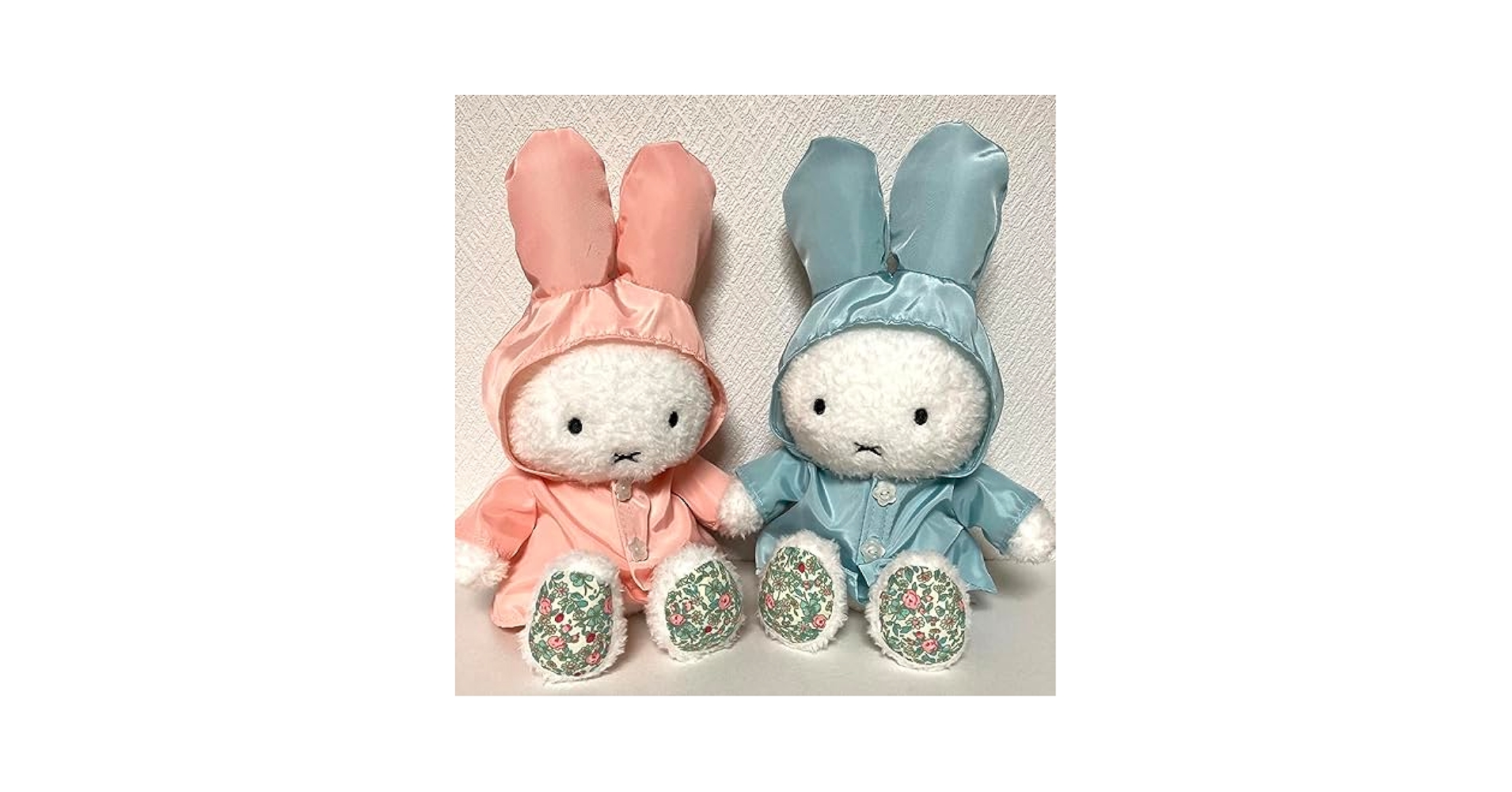 フラワーミッフィー ほわほわぬいぐるみ　レインコート　着せ替え　ブルー 新品 フラワーミッフィー ほわほわぬいぐるみ レインコートブルー