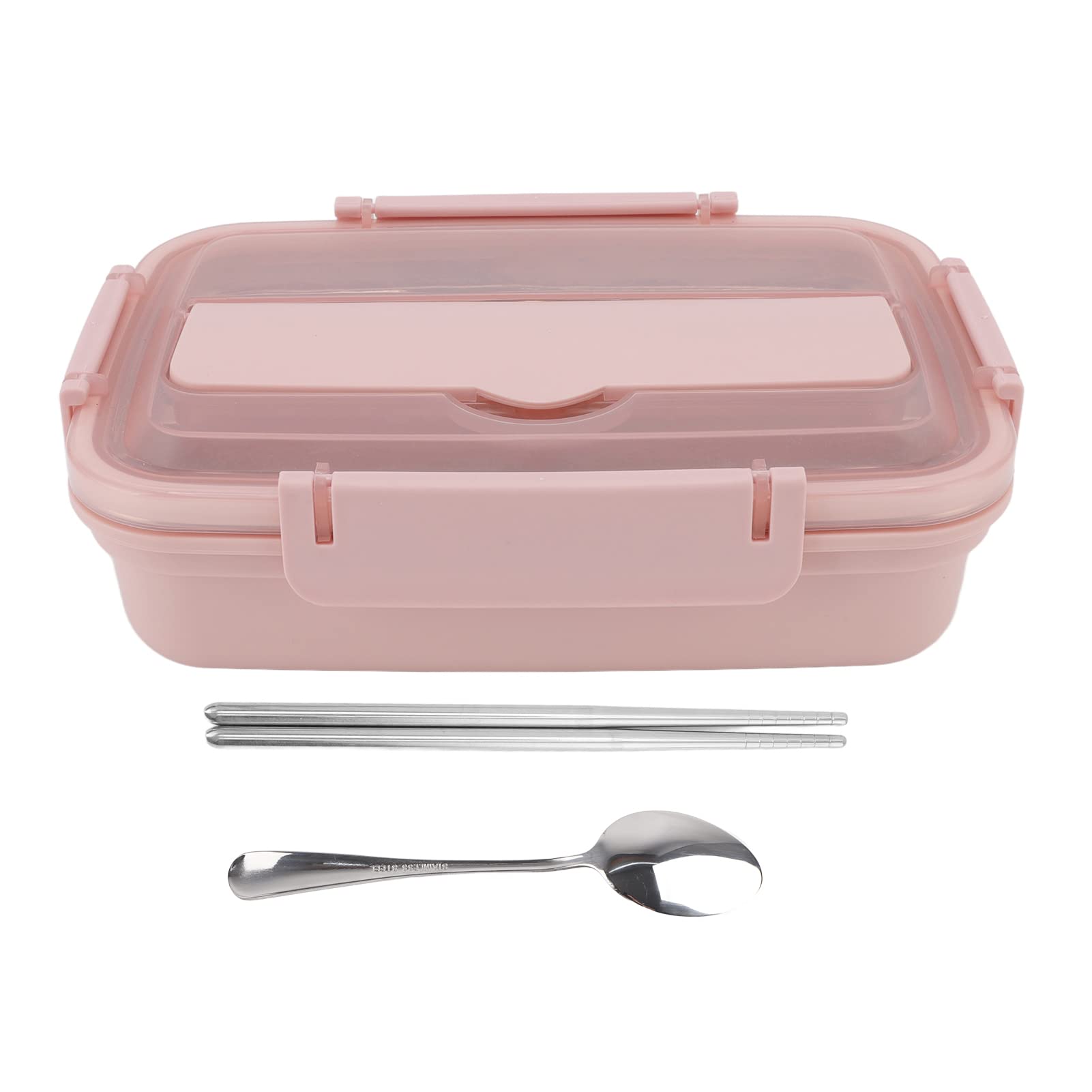 Boîte à lunch Boîte à lunch portable en acier inoxydable 304 à 3 compartiments(Pink)
