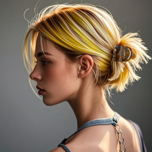 Frdtluthw 3 Pcs French Tortoise Hair Claw Clips,Durable Non-Slip Celluloid Acetate Hair Accessories For Women With Thin Hair,Beach Essentials Lightweight Small Jaw Barrettes thumb #2
