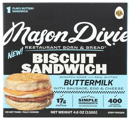 MASON DIXIE BISCUIT CO Buttermilk Biscuit Sandwich with Sausage, Egg & Cheese, 4.6 OZ
