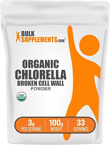 Miniatura 8 de BulkSupplements. com Polvo orgánico de Chlorella - Pared celular rota, polvo de superalimento verde, suplemento de Chlorella - Sin gluten, 0.11 oz