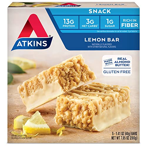 Atkins, Light & Crispy Lemon Bar, 1.41 Ounce (Pack Of 5) #TOP26