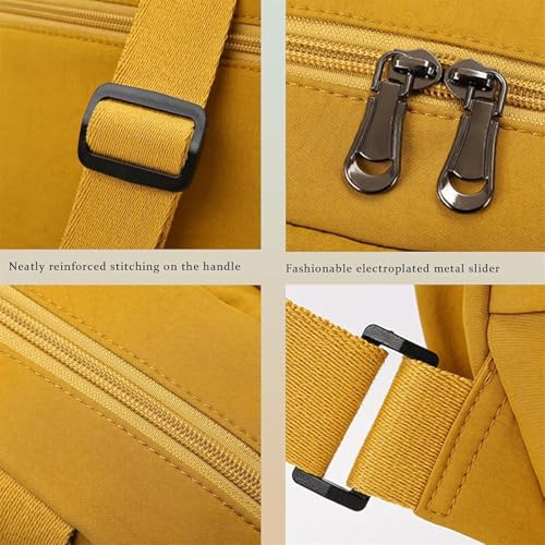 Heaneutrorty Backpack,Heaneutrorty Waterproof Versatile & Stylish Backpack for Women,Large capacity,suitable for daily travel (Yellow)4