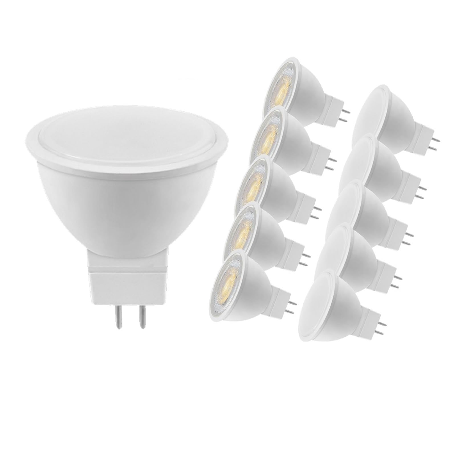 DYYK 4-20PCS GU5.3 AC/DC 12V LED Spotlight Bulb MR16 Low Pressure 3W 5W 6W 7W Light 120 Degrees 38 Degrees Study Kitchen for Home (Color : 120degree 4000K, Size : 8PCS_3W)