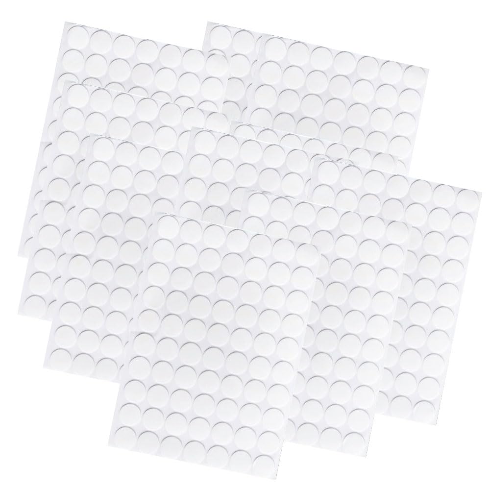 IEWBalloon Glue Dots, 10 Sheets of 700pcs, 2cm Dia, Clear, Double Sided, Removable, Arts & Crafts, Decoration, General-Purpose Sealing