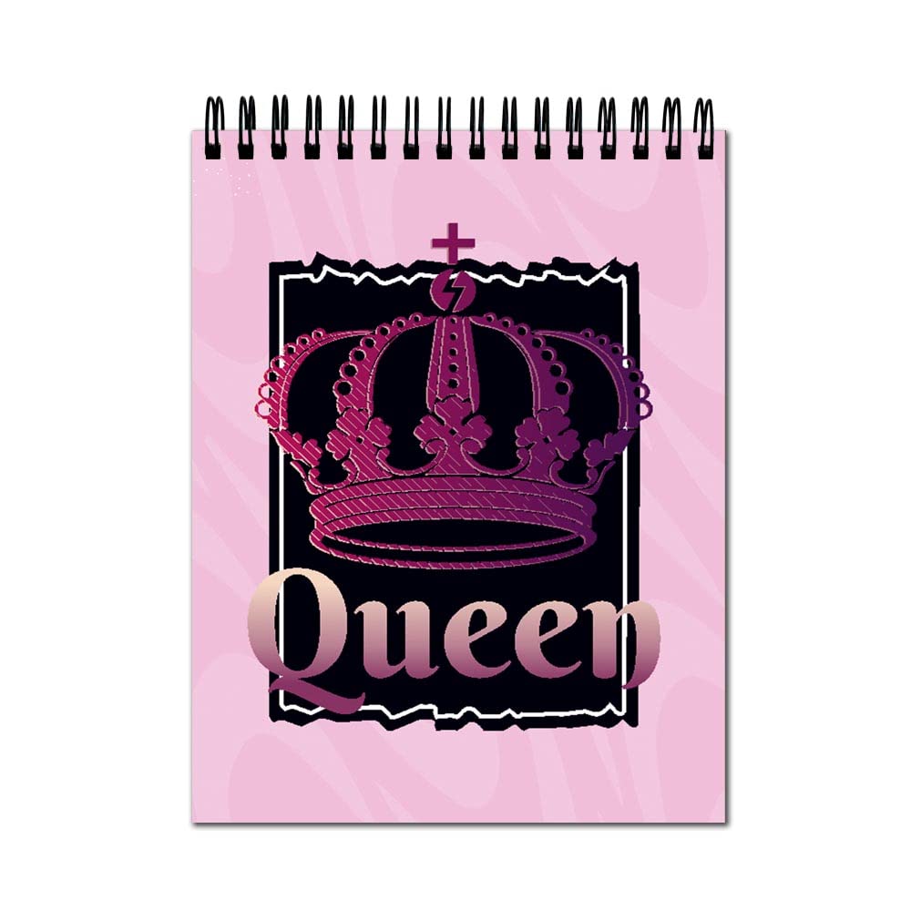 Plan To Gift Queen Spiral Wiro Unruled Blank Pages Notebook with pen Diary Journal Drawing Book Size-A4(8X12 Inches) (Queen)