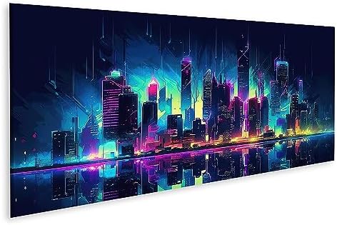 Gamer Wandbild Mit Neon Controller Design - Leinwand Druck Für Gaming Zimmer
