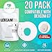 Lexcam Adhesive Patches Pre-Cut for Dexcom G7 & Stelo, Pack of 20 Patches, Waterproof, Transparent Overpatches for Continuous Glucose Monitoring, Sensor is NOT Included