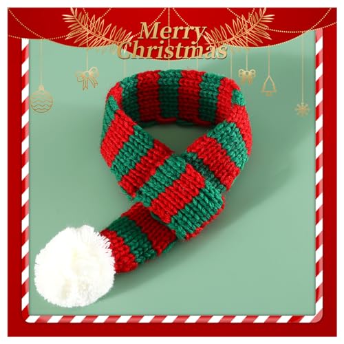 Christmas Knitted Scarf Dog Cat Santa Scarf - Image 3