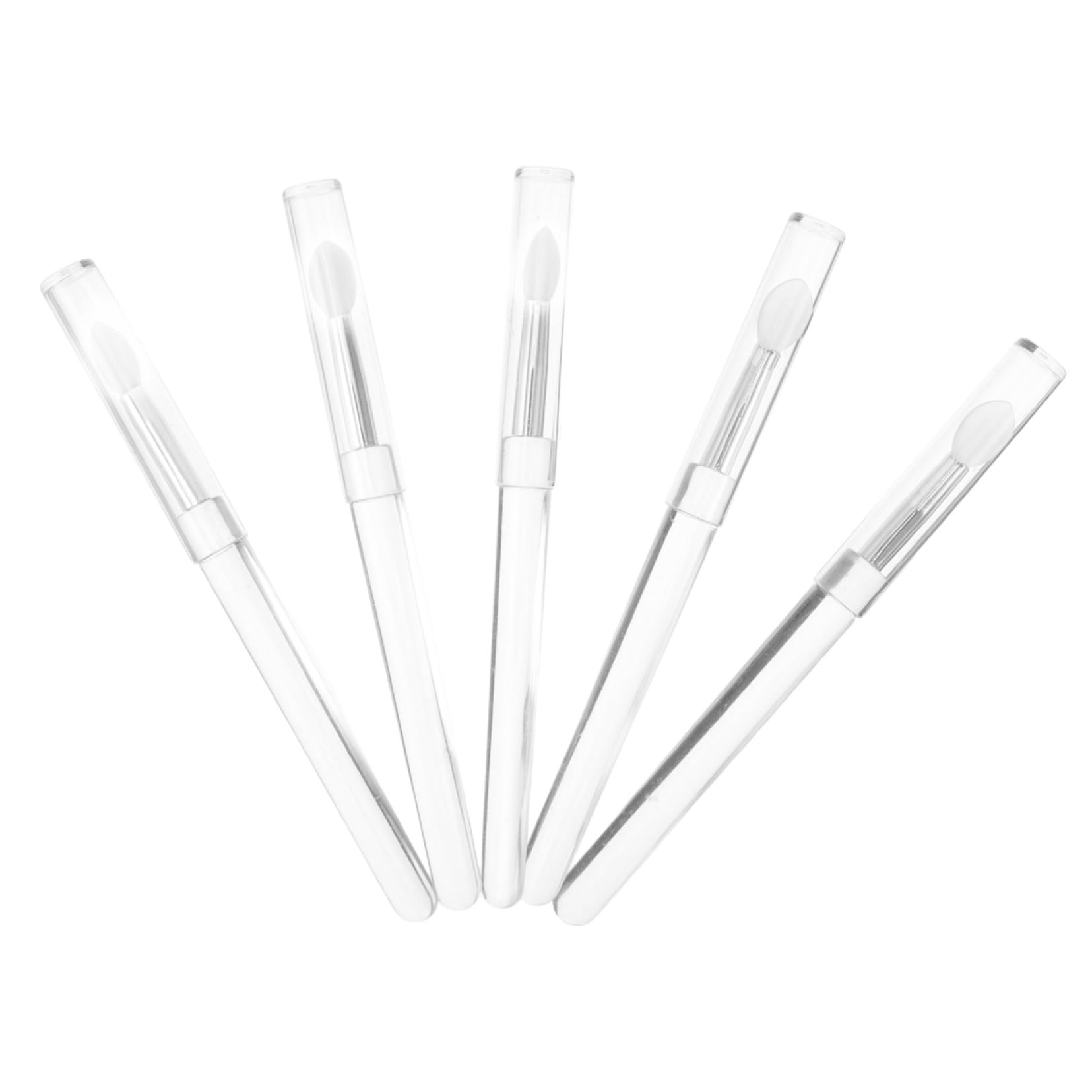 Ipetboom 5pcs Silicone Round Brush Makeup Applicator Sticks Lip Gloss Wand Multifunctional Beauty Tool Travel Size