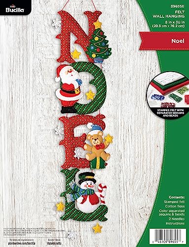Kit Créatif Bucilla Noel 89655E Idée Cadeau Décoration Murale Feutrine