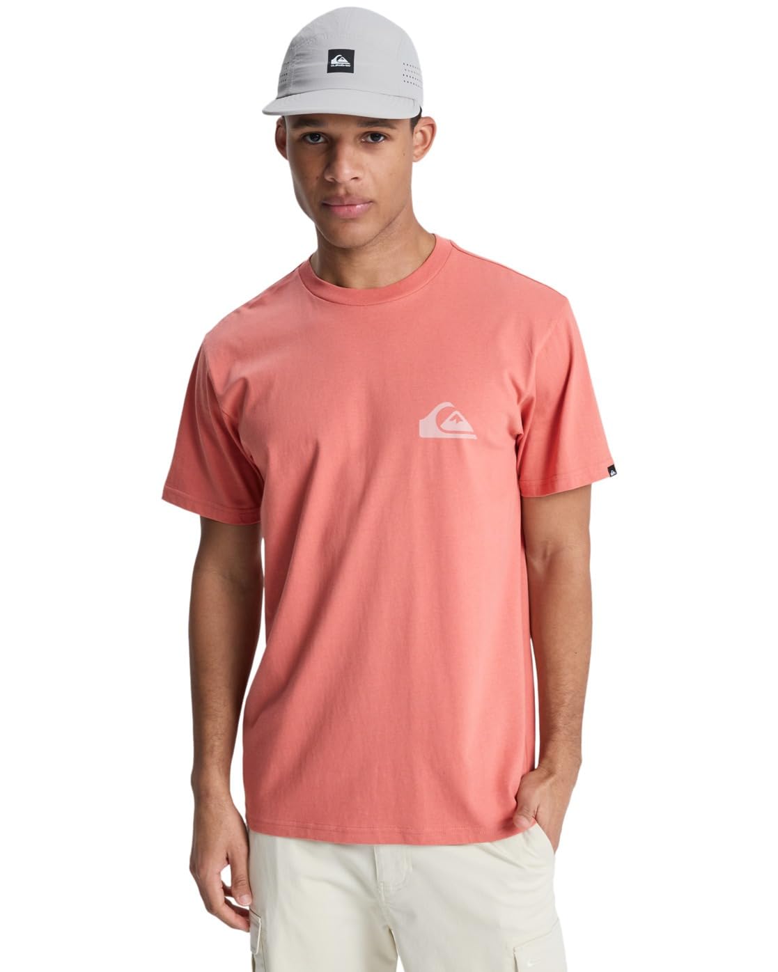 Quiksilver Short Sleeve T-Shirt EV MINI Logo SS Mens Pink