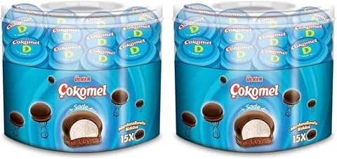 Ülker Çokomel Marshmallow Sade 15 x 12 Gram x 6 (2 paketi)