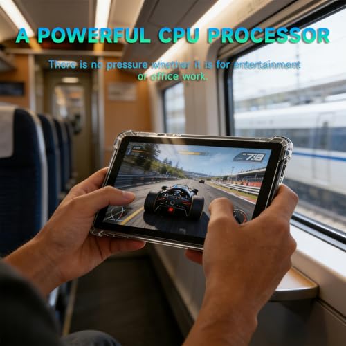Image of WUIUHOU 7 inch Android 14 Tablet, Tablet' with Case, 8GB RAM (3GB+5GB Extended) & 32GB ROM, 3000mAh Battery, Dual Camera, 2.4G /5G WiFi 6 tab - Portable Mini Tablet for Work, Study (Navy Blue)