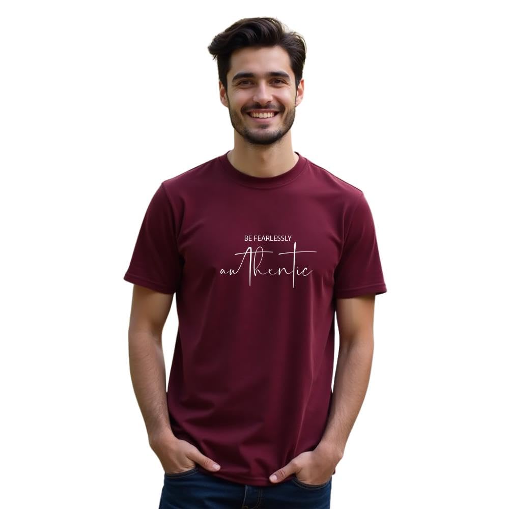 Men's Cotton Regular Fit Letter Print T-Shirt-image-30