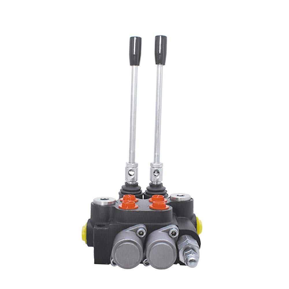 Distributeur hydraulique à Double Effet, 2 tiroirs, 13 GPM, 3600 PSI, Ports SAE, pour Petits tracteurs, tracteurs, chargeuses et fendeuses de bûches.