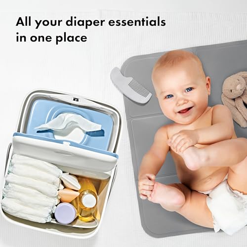 OXO Tot - Diaper Caddy with Changing Mat - Portable for Baby Diaper Changing Anytime, Anywhere - Gray by OXO Tot - Image 8