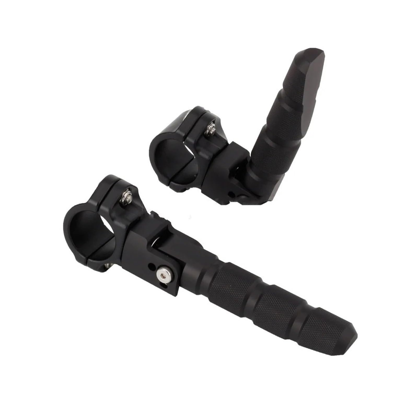 Podnóżki motocyklowe 22mm 25mm 27mm 32mm Uniwersalny Motocyklowy Podnóżek Autostradowy 360 Obrotowy 7/8 1 1,25-calowy Podnóżek Pasuje Do Większości Modeli Gumowych podnóżków(Silver)