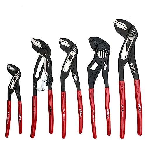 Wiha 34691 5 Piece Classic Grip V-Jaw Tongue And Groove Pliers Tray Set #TOP3
